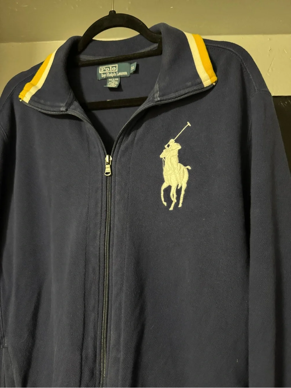 Ralph Lauren Full-Zip Navy Blue Jacket, Size XL.